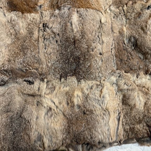 Vintage Rabbit Fur Bomber Jacket size XL - Picture 6 of 13